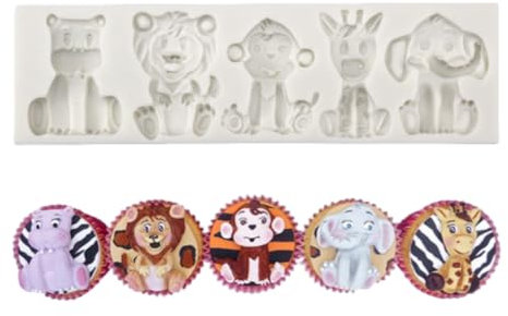 HIRAIDAI Silikonform Fondant Cartoon Tier Fondant Elefant AFFE Kuchenform Schokoladenform