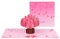 scicent Geschenk Jahrestagfür Ihn 3D-Pop-Up-Valentinskarte Rosa Kirschblüten-Grußkarte Hochzeitskarte mit Romantischen Liebhabern unter Kirschbaum Grußkarten für Hochzeit Jubiläum Valentinstag - 22456