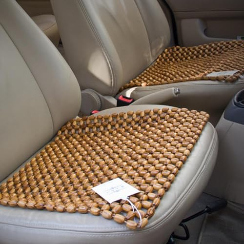 Salyeeluly Autositzauflage Holzkugeln | Sitzmatte Holzkugeln | Massage-sitzauflage | Massierendes Uni-versal-Autositzkissen Mit Hoher Belüftung für Auto LKW Rollstuhl & Stuhl
