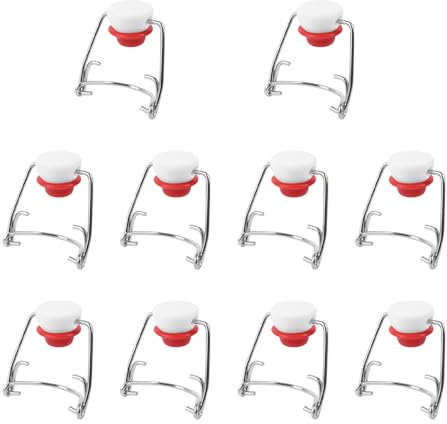 VOANZO 10 PCS Flaschenhebelverschlüsse Flaschenverschluss Flaschenverschluss Schnappverschluss mit Silikondichtung für Bier Weingetränk
