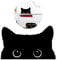 Adesivi per auto a forma di gatto nero, adesivo con gatto che sbircia, divertente decalcomania per paraurti auto, decalcomania impermeabile in PVC con gatto, adesivo per gattino, accessori per auto,