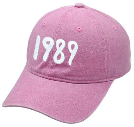 NAUXIU 1989 Baseball für Herren und Damen, Vintage-Tayler-Hut, Baumwolle, Baseballmütze, Laufen, mit verstellbarer Stickerei