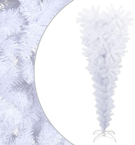 Lauuoeriau Dekor, Saisonale & Feiertagsdekorationen, Weihnachtsbäume Upside-down Künstlicher Weihnachtsbaum mit Ständer Weiß 150 cm