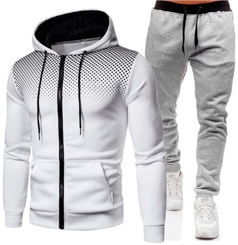 Chándal completo para hombre de invierno 2 piezas sudadera con capucha y pantalones conjunto chaqueta de jogging traje de felpa completo gimnasio hombre ropa deportiva chándales de hombre en oferta