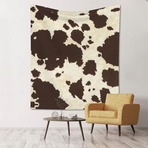 BREAUX Weicher Wandteppich mit Kuhfell-Druck, für den Innen- und Außenbereich geeignet
