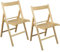 PALUPLUS 2 Sedie Pieghevoli in Legno di Faggio dal colore Naturale, Misura 42x40x78 cm, Sedia Salvaspazio Richiudibile, Struttura Resistente, Comoda Seduta, per Esterno ed Interno - 0696C