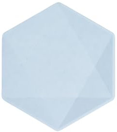 amscan - 6 platos desechables hexagonales Vert Decor de 15,8 x 13,7 cm, color azul - Vajilla desechable de bambú y caña de azúcar - Vajilla sostenible para fiestas de cumpleaños, barbacoas