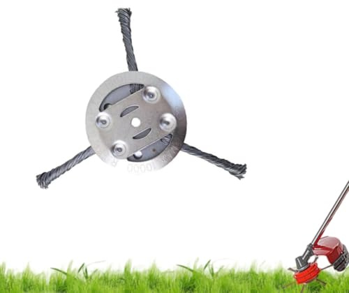 Cabezal de Alambre de Acero,Cabezal de Recambio para desbrozadora de Hilo Compatible con la mayoría de cortadoras de césped,desbrozador de Acero de 6 Pulgadas (1PCS -3 Blades)