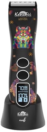 Kenchii Flash 5 Dog Grooming Clipper, Wolf Edition Black, Cordless
