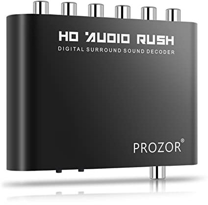 Audio-Decoder / Audio-Adapter, Digital auf Analog 5.1, SPDIF, RCA, Dolby AC3 / DTS, optischer Koaxialeingang, für HDTV, DVD-Player, Blu-ray-Player, Sony Playstation 3, Xbox 360