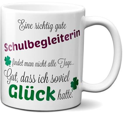 TassenKing Tasse - Eine richtig gute Schulbegleiterin - Danke sagen auf eine besondere Art. Tasse mit Spruch Kaffee Becher Geschenk Firma Job Arbeit Beste Schulbegleiterin