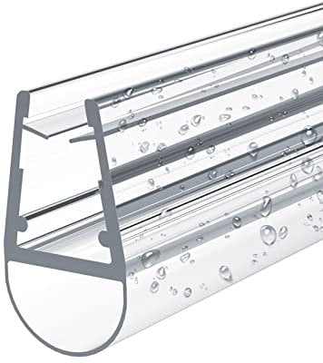 EMKE Duschdichtung Ersatzdichtung Wasserabweiser Duschtürdichtung Duschwand Duschkabine Glastür 4-6mm Glas 600mm