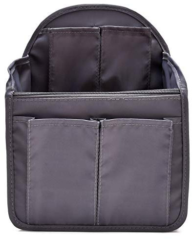 BeeViuc Rucksack Organizer Filz für Fjallraven Kanken (16L / No 2) Fächer für Handy, Laptop, Mappen, Schlüssel UVM. | Ideal für Schule, Studium, Arbeit, Reisen oder Freizeit Größe - Grau(S)