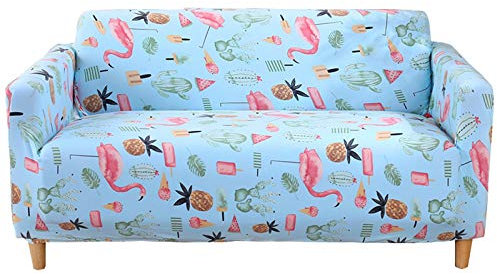 Morbuy Elastisch Sofa Überwürfe Sofabezug 2 Sitzer, Sommer Ecksofa L Form Stretch Antirutsch Armlehnen Sofahusse Sofa Abdeckung Hussen für Sofa Couchbezug Sesselbezug (1 Sitzer,Hellblau)