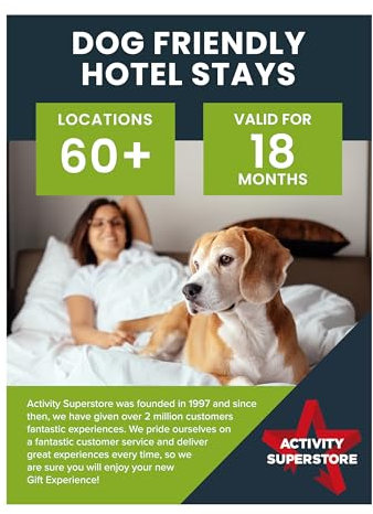 Activity Superstore Dog Friendly Hotel Stay Gift Experience Voucher, Available at 70+ UK Locations, Experience Days, Getaway Gift, Couples Gifts, Retirement Gifts