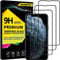 4youquality [3-Pack[Full Coverage] iPhone 11 Pro, iPhone XS and iPhone X Screen Protector, Tempered Glass Film [Full-Coverage][LifetimeSupport] Screen Protector for iPhone X/XS & iPhone 11 Pro