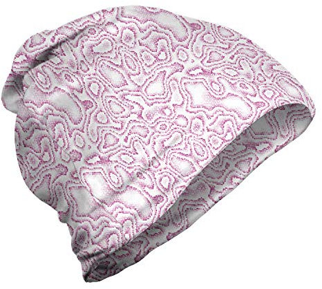 ABAKUHAUS Snakeskin drucken Unisex Beanie, Wild Animal Girly, Wandern im Freien, Lila Dunkel Magenta