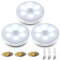 Veilleuse LED Automatique[Lot de 3],Lampe Detecteur de Mouvement Interieur,3 Modes(Auto/On/Off), Lumiere Autocollante USB Pile Rechargeable, LED Sans Fil pour Cuisine,Couloir,Escalier,Placard(Blanc)
