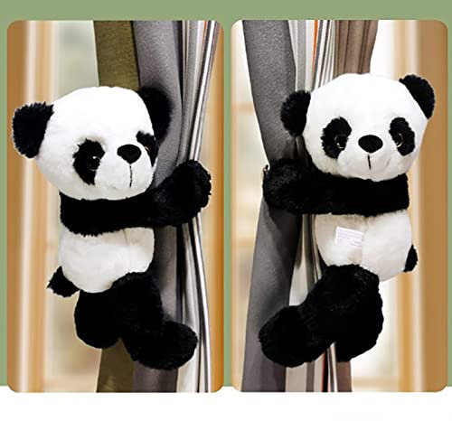 Raffhalter mit Cartoon-Vorhangschnalle, Tierriemen, Vorhanghaken, Vorhang-Clip, Raffhalter für Kinderzimmer, Fensterdekorationen (Panda), Größe M, 2 Stück