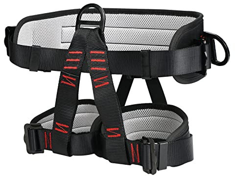AYYDS Klettergurte Befestigender Klettergurt Sicherheitsgurt zum Bergsteigen, Halber Körperklettergurt Taille Hüfte Schutz Gürtel für Outdoor Bergsteigen Baumklettern Absturzsicherung