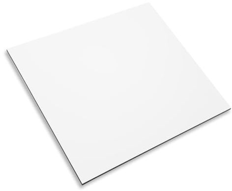Plaque composite aluminium blanc I 20 x 20 cm I 3 mm I panneau aluminium vierge résistant aux intempéries I pour modélisme construction de stands signalétique bricolage sérigraphie I AZ112