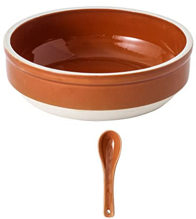BOSUGE 1 Juego de Cuencos de cerámica para Fideos, Cuencos de Sopa de Vapor con Cuchara para el hogar, Cocina, natillas de Huevo, Nido de pájaros medicinales, tónico, tamaño M