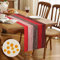 Tischläufer Rot Modern 33x183cm Outdoor Tischläufer Vintage Leinenoptik Tischdecken Tischmatten Läufer Set Bauernhaus Tischläufer Esszimmer Tischdecke für Couchtisch Küche Outdoor Wohnkultur