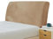 GEBIN Bettkopfteil Hussen, Bett Kopfteil Bezug, Stretch Bett Kopfteil Schonbezug, Staubdichte Schutzhülle für gepolsterte Schlafzimmer Kopfteil, Samt Stoff (Sand,200-220cm)