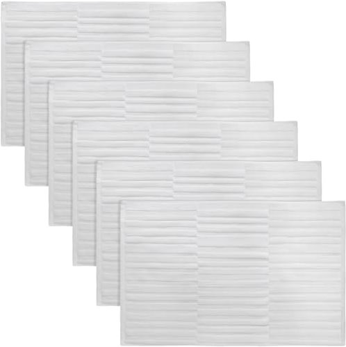 Tranqun 6-teiliges Badematten-Handtuch-Set, 80 x 50 cm, saugfähige Baumwolle, Badematten für Badezimmer, Badematten, waschbar, weich, lichtbeständig, Baumwolle, Badteppich für Dusche, Badezimmer,