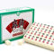 XUXB Jeu de Mahjong,Mini Jeu de Mahjong Chinois,Structure Solide, Jeux de société Traditionnels Chinois Majiang, 144 tuiles, 2 dés et étui de Transport en Cuir