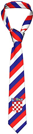 351 Kroatien-Flagge Kroatisch Herren Krawatte Anzug-Schlips Binder Modernes Hochzeitskrawatte Modischen Slim-Fit Herrenkrawatte Für Jeder Anlass Geschäftlicher Anlass Hochzeit
