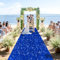 ROMANKAS Gangläufer mit Pailletten, schimmernder Teppichläufer für Party, Hochzeit, Gehweg, Teppichläufer für Brautparty, Babyparty, Empfang, Dekoration