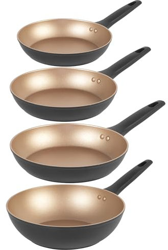 Russell Hobbs COMBO-9098 Opulence Bratpfanne & Stir Fry Set – 4-teiliges Antihaft-Induktions-Omelett/Pfannkuchen/Nudelpfannen, geschmiedetes Aluminium-Kochgeschirr, spülmaschinenfest, PFOA-frei,