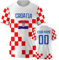 Generic Croatia Kurzarm Shirts Personalisieren Fußball Trikot Personalisieren Namen Nummer Fans Geschenke für Männer Frauen Jugend