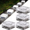 Set Solar Pflastersteine Außenleuchte,4 Solarsteine für Außen Garten Wasserfest,Bodenstrahler Solar,LED Solar Bodenleuchten,Wegbeleuchtung Wasserdicht Pflastersteine,Dekoration Lichter für Balkon,Pfad
