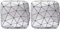 TUOJINRUIDA 2 PCS Aufbewahrungstaschen für Damenbinden mit Geometrischen Mustern, Tragbare PU-Aufbewahrungstaschen für Feminine, ideal für Teenager-Mädchen, Frauen und Damen (Silber)