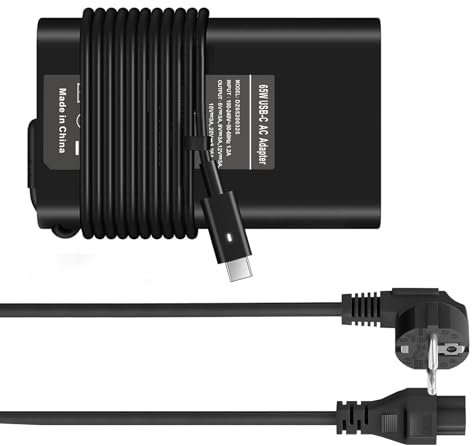65W USB C Netzteil Dell Ladekabel Laptop Ladegerät 20V 3.25A für Dell Latitude/Inspiron/Xps/Chromebook HP EliteBook/ProBook Spectre ENVY X360 Pavilion/Chromebook X360 lenovo acer Dell Laptop Ladekabel