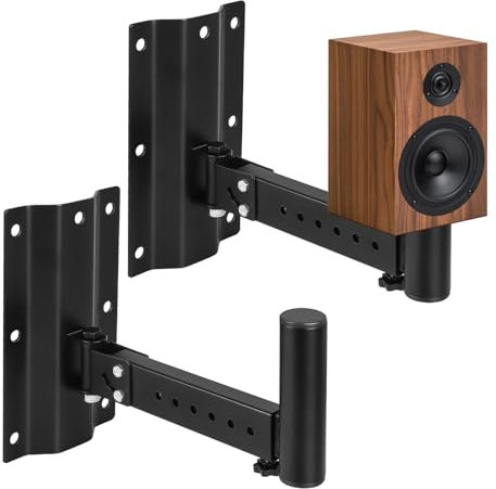 Supaway 2 Haut-Parleur Support Mural Enceintes Support Mural pivotant 180° Support de Haut-Parleur Robuste inclinable 60° Speaker Wall Mount pour Haut-parleurs, capacité de Charge individuelle 40 kg