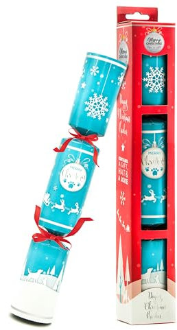 Petopedia Christmas Cracker for Dogs - 3-in-1 Dog Gifts: ROPE TOY, HAT & JOKE - NOISE-FREE XMAS Interactive Dog Toys for Boredom, Celebration Presents (Red, Pack of 1)