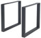 [en.casa] Set de 2 Pieds de Table pour Salle à Manger Bureau DIY Lot de 2 Supports Stables pour Bricolage de Meubles Design Uniques Style Industriel Acier Laqué 72 x 80 cm Noir