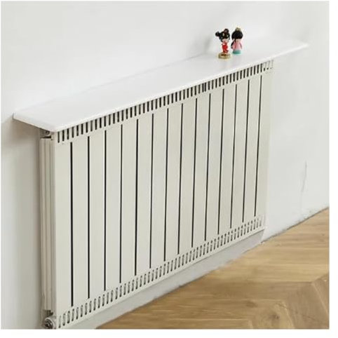 Radiator Cover,Plant Shelf Indoor Over Radiator, Custom Floating Shelf Above Radiator - Anti-Smoke & Dustproof, for Home/Hotel/Kindergarten, Rectangular Wood Panel (Color : White, Size : 1