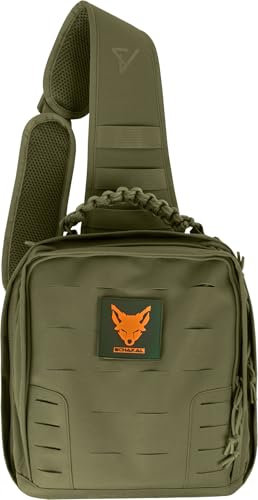 ACE Schakal Waffen-Tasche - Einsatztasche mit MOLLE für Pistole & Kurzwaffen - Taktisch & Abschließbar Dank Schloss - Oliv