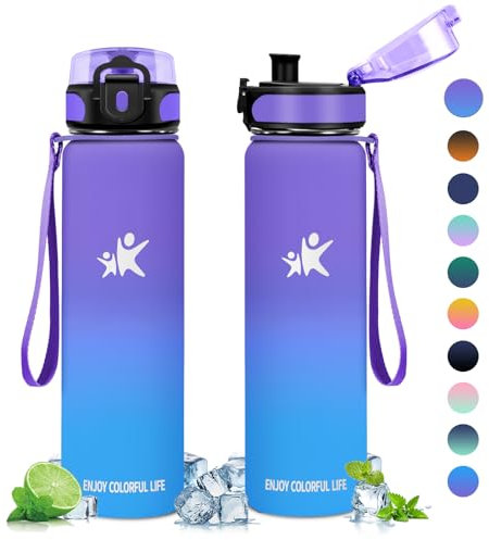 KollyKolla Borraccia Termica 500ml, a Prova di Perdite, Borracce Termiche, Riutilizzabile, Facile Pulizia, senza BPA, Borraccia per Bambini, Adulto, Campeggio, Scuola, Ufficio, Sport