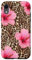 Leopard Print Hibiscus Flower Pink Floral Case for iPhone XR