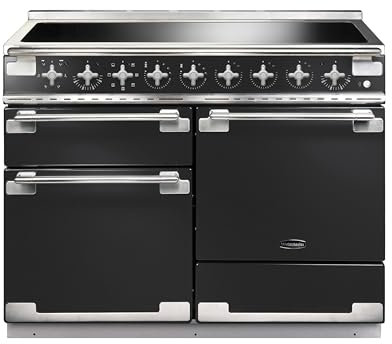 Rangemaster Elise 110cm Electric Range Cooker with Induction Hob - Charcoal Black - A/A/A Rated
