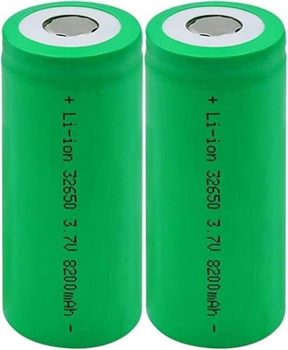 ZWDCVFGK 32650 Lithium Battery 3.7v 8200mah Rechargeable Battery, For Power Tools Toys lamp Chainsaw Electric Drill,2PCS