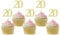 Sotpot 30PCS Gold Glitter 20th Birthday Cupcake Toppers Cheers to 20 Years Cupcake Picks for 20th Birthday Anniversary Party Decorations
