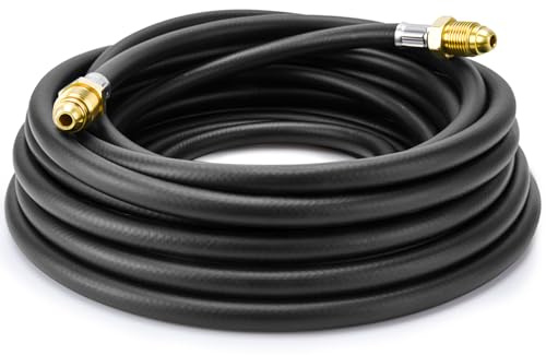 Argon-Schlauch, Schweißgasschlauch, 9 m, 1,6 cm x 45,7 cm, männlich, inert für MIG WIG-Schweißen, Durchflussmesser, Regler, Adapterschlauch, Schwarz