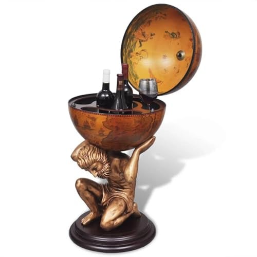 Homgoday Globus-Bar Atlas 42×42×85 cm Flaschenregal Model241958