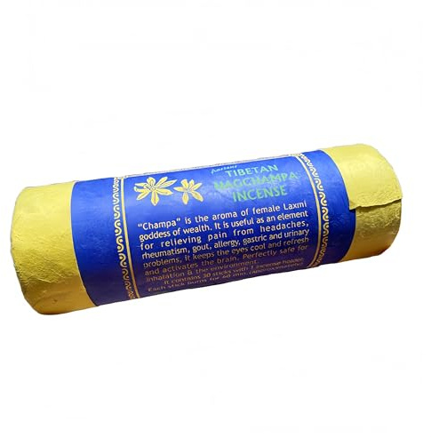 Fay Bless Handgefertigte tibetische Räucherstäbchen, 2 Stück, natürliche nepalische Kräuterlinie, kurze Stäbchen (11,5 cm), Meditation, Yoga, Entspannung (Nagchampa)